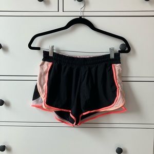 lululemon athletica Black and Pink Athletic Shorts